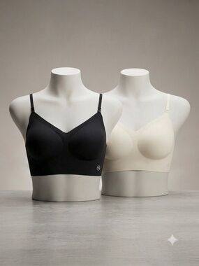 Seamless Black Wireless Bralette